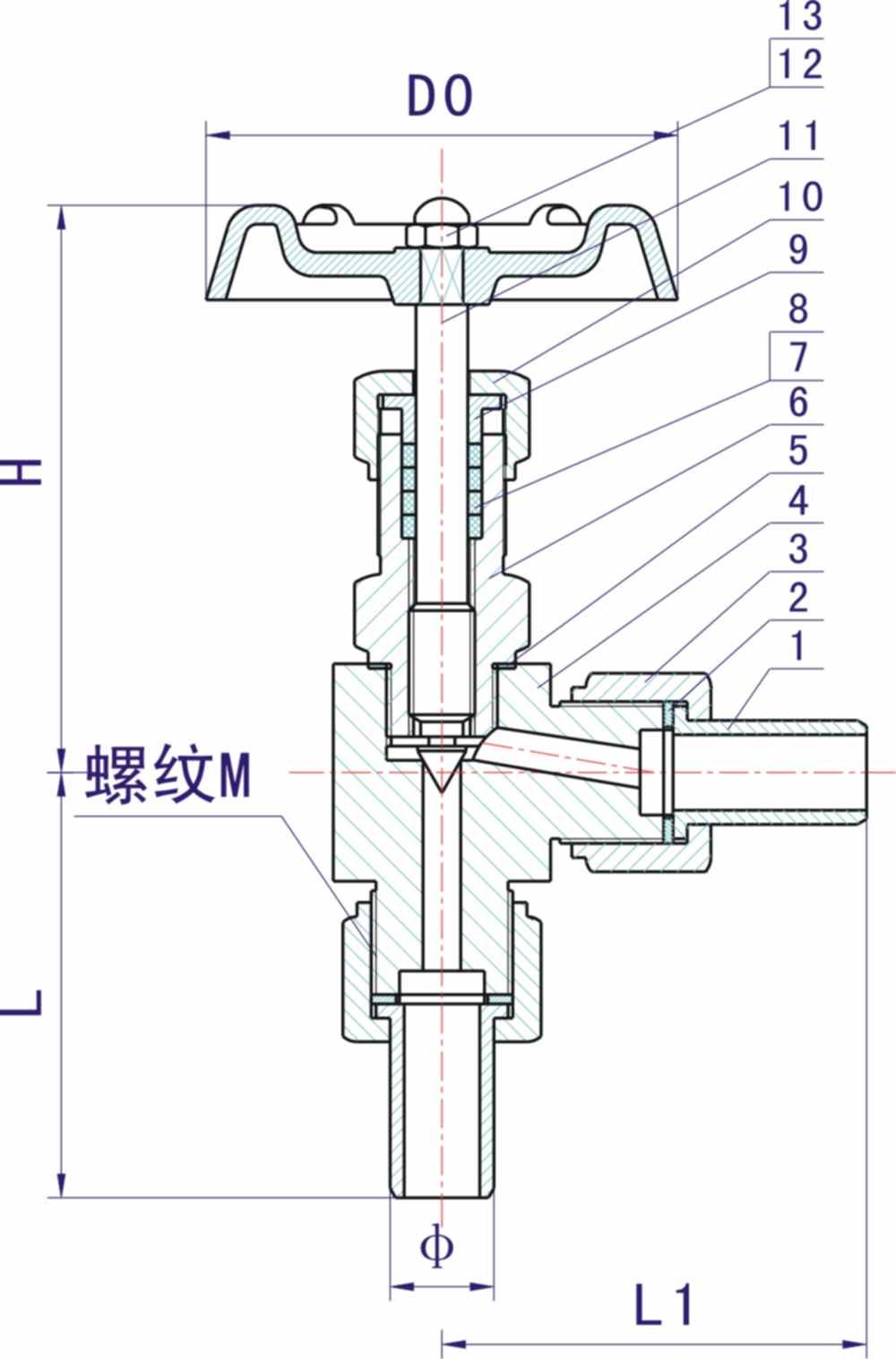 J24H-2角式針形截止閥